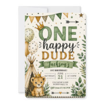 Um Cara Feliz Aniversário de 1 Ano Boho Selvagem