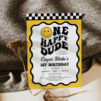 Um cara feliz Emoji sorria primeiro aniversario