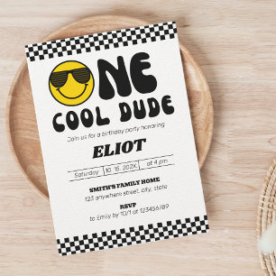 Convites Um cara feliz um primeiro aniversario Legal