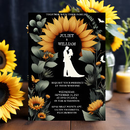 Convites Um Casamento De Girassol De Jardim Russo