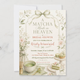 Convites Um Casamento de Matcha Feito no Céu Chá de Noiva
