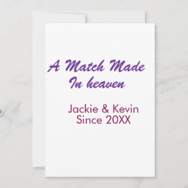 Convites Um casamento feito no céu roxo malva desde o ano n