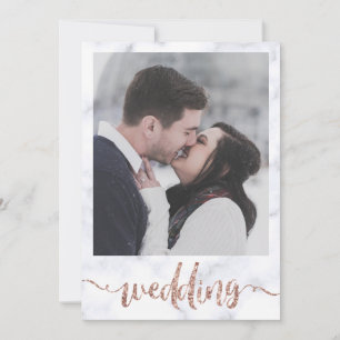 Convites Um Casamento Inspiracional Glitter Dourado com Ros