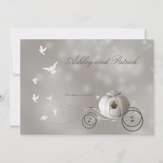 Convites Um Casamento Real De Contos De Fada (Frente)