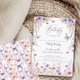 Convites Um Chá de Bebê da Borboletinha