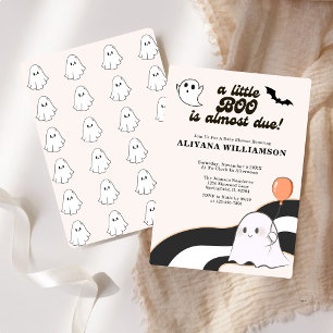 Convites Um Chá de fraldas bonito de Boo Halloween