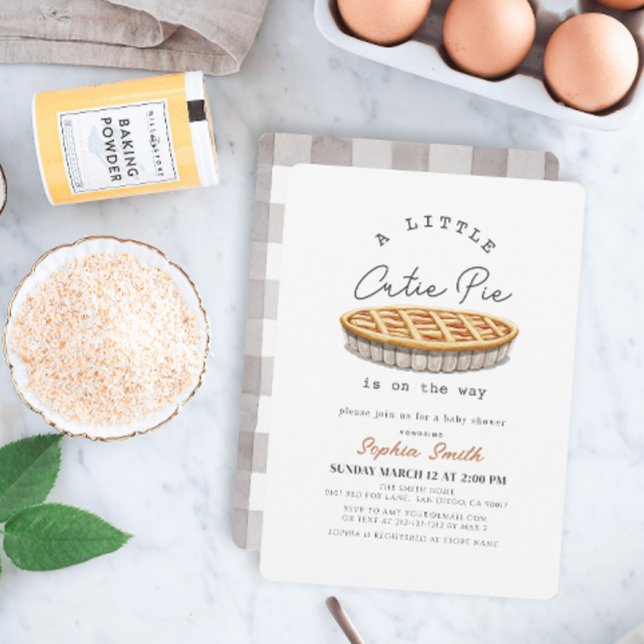 Convites Um Chá de fraldas Branco de Ação de Graças de Um P (Criador carregado)