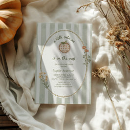 Convites Um Chá de fraldas De Algodão Verde Com Uma Pequena