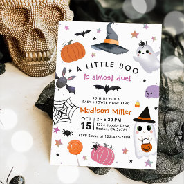 Convites Um Chá de fraldas de Boo Halloween