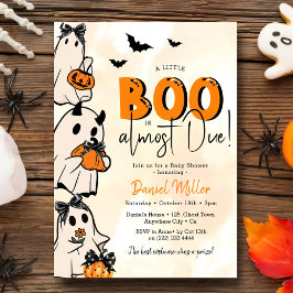Convites Um Chá de fraldas de Boo Halloween