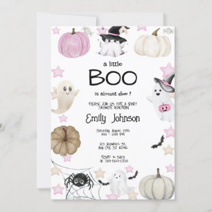 Convites Um Chá de fraldas de Boo Halloween