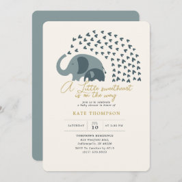 Convites Um Chá de fraldas de Elefante Swetheart