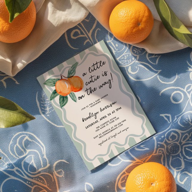 Convites Um Chá de fraldas De Meninos Cutis (A Little Cutie Boys Baby Shower Invite)