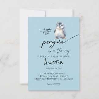 Convites Um Chá de fraldas de pinguim