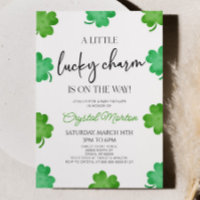 Um Chá de fraldas De Trevo Verde Com Sorte