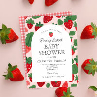 Um Chá de fraldas rosa de morango doce Berry