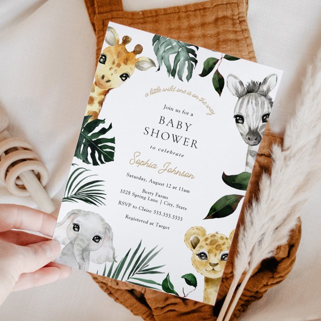 Convites Um Chá de fraldas Selvagem Selvagem (Criador carregado)