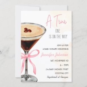 Convites Um Chá de fraldas Tini Expresso Martini