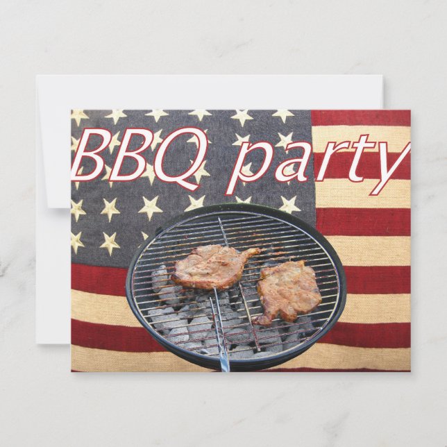 Convites Um CHURRASCO americano (Frente)