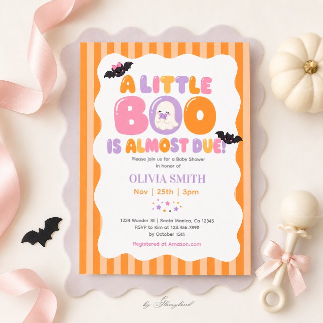Convites Um Chuveirinho de Bebê Little Boo (Criador carregado)