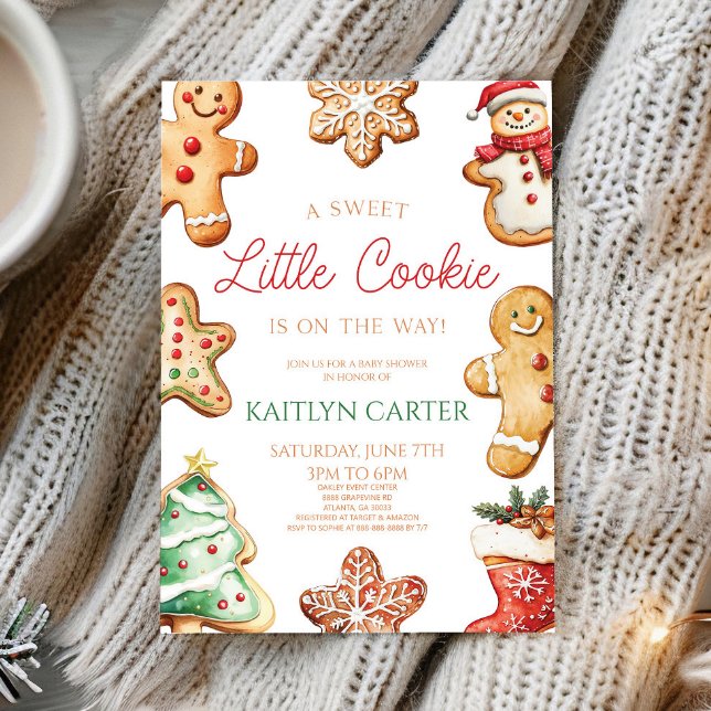 Convites Um Chuveiro de Bebê Biscoito Gingerbread Baby Adoc (Criador carregado)