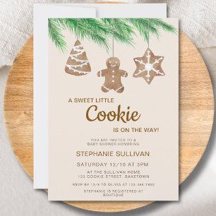 Convites Um Chuveiro de Bebê de Biscoito Doce de Natal