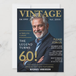 Convites Um Clássico Atemporal Revista de Aniversário de 60
