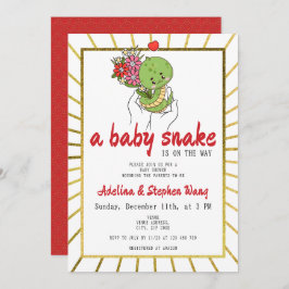 Convites Um Cobra De Bebê Bonito Está No Caminho Do Chá de