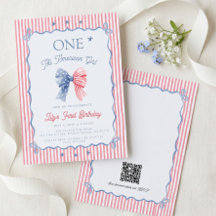 Um Código QR de Menina Americana no 1º Aniversário