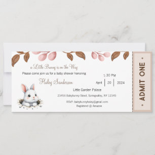 Convites Um coelhinho está a caminho do convite, querida
