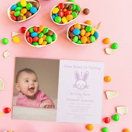 Convites Um Coelhinho Está Virando Um: Primeiro Aniversário