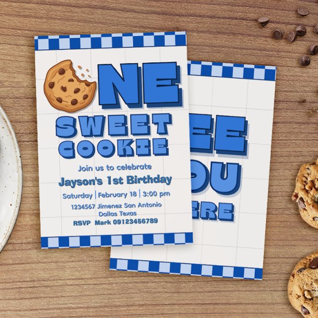 Convites Um Cookie Doce (Criador carregado)
