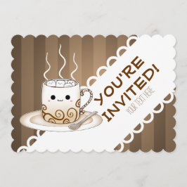 Convites Um copo morno do kawaii bonito do estilo do anime