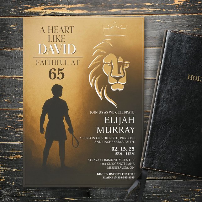 Convites Um Coração Como David Birthday Invitation (Criador carregado)