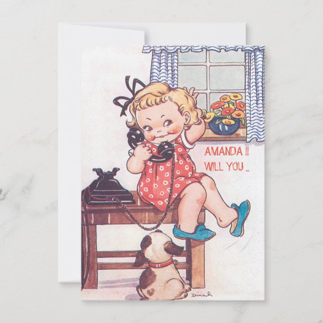 Convites Um costume bonito ser minha dama de honra/madrinha (Frente)