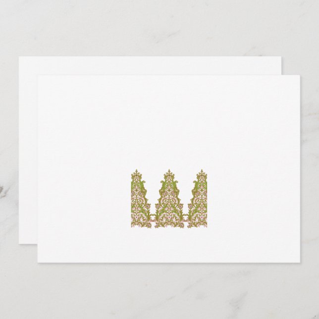 Convites Um design floral vibrante e simétrico que apresent (Frente/Verso)