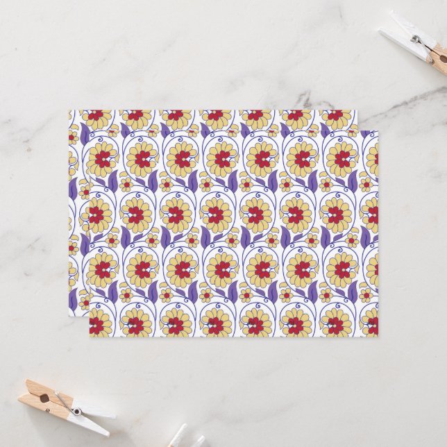 Convites Um design vibrante com creme amarelo e laranja (Frente/Verso In Situ)