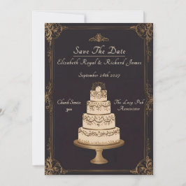 Convites Um Dia para Lembrar do Casamento de Bolo de Casame