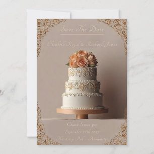 Convites Um Dia para Lembrar do Casamento de Bolo de Casame