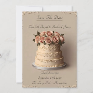 Convites Um Dia para Lembrar do Casamento de Bolo de Casame