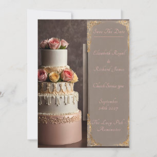 Convites Um Dia para Lembrar do Casamento de Bolo de Casame