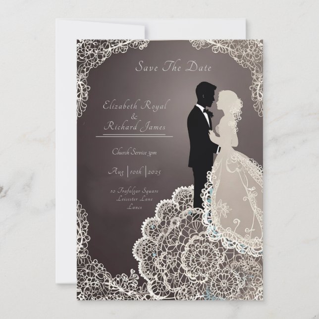 Convites Um dia para lembrar do vestido de casamento (Frente)