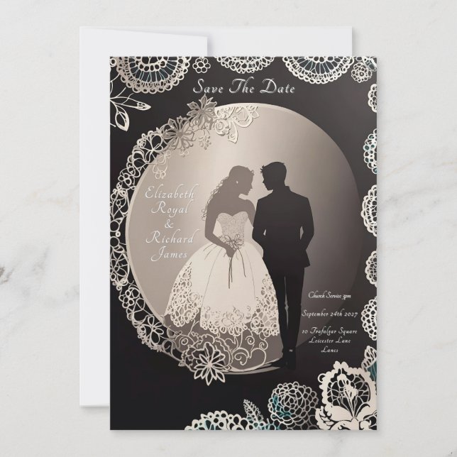Convites Um dia para lembrar do vestido de casamento (Frente)
