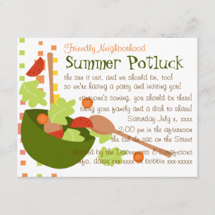 Convites Um divertimento e uma salada deliciosa