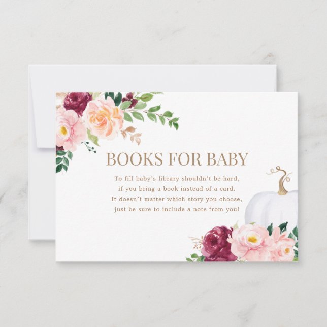 Convites Um doce livro de abóbora para bebê (Frente)