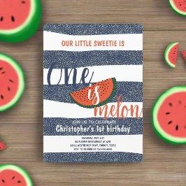 Convites Um é Melão primeiro aniversario Cute Watermelon St