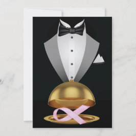 Convites Um Elegante Elegante Elegante Cancer de Fita Rosa