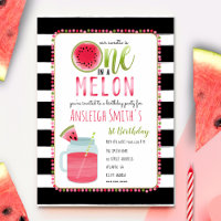Um Em Um Melon Mason Jar Bebe Primeiro Aniversário