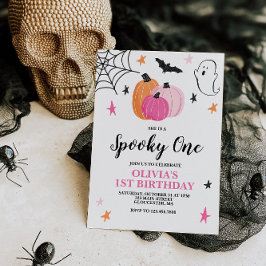 Convites Um Espantoso Aniversário de 1 Ano de Halloween Ros