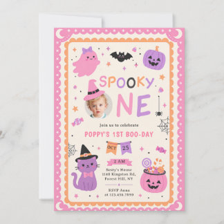 Convites Um Espantoso Fantasma de Halloween Fofo Aniversári